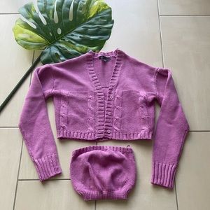 Cardigan Crop Set